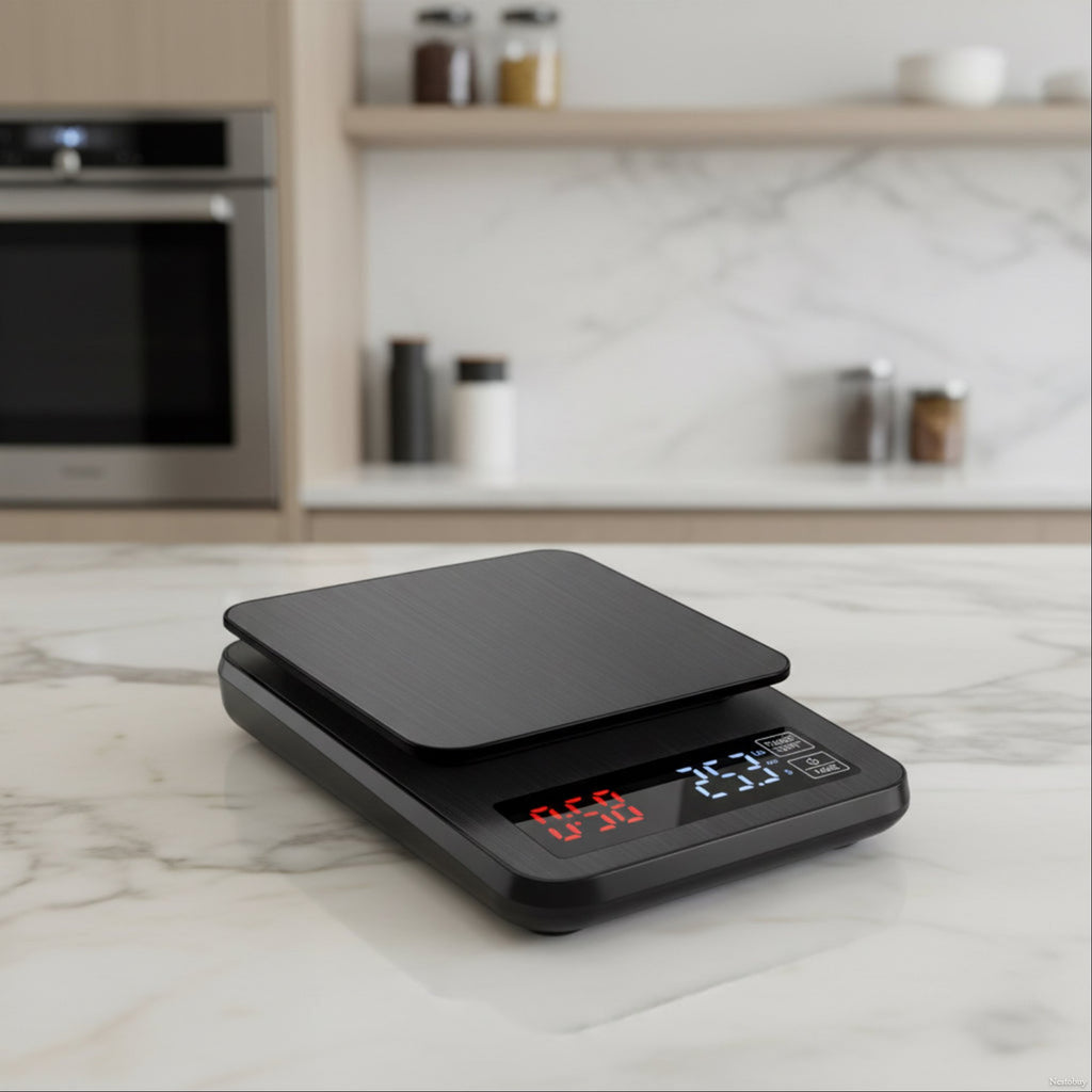 Precision electronic digital kitchen scale – weight balance for cuisine