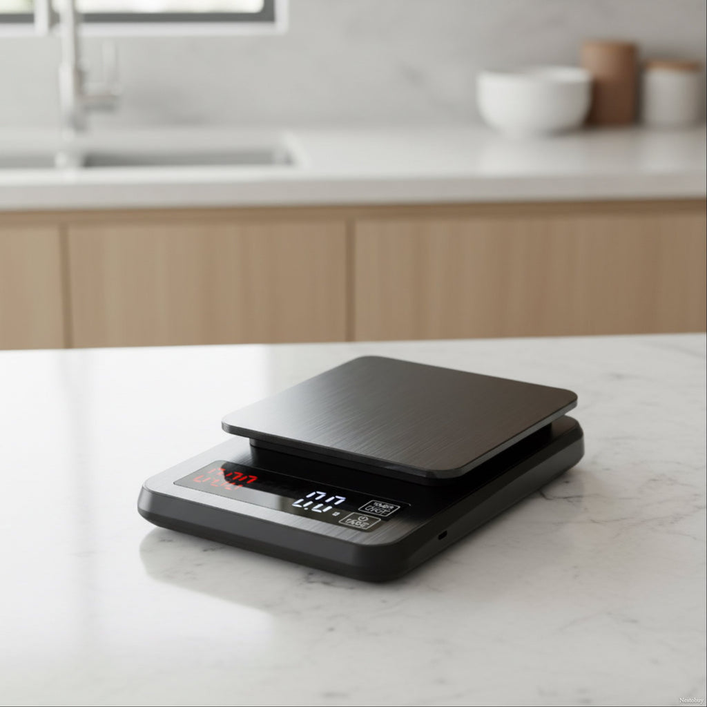 Precision electronic digital kitchen scale – weight balance for cuisine