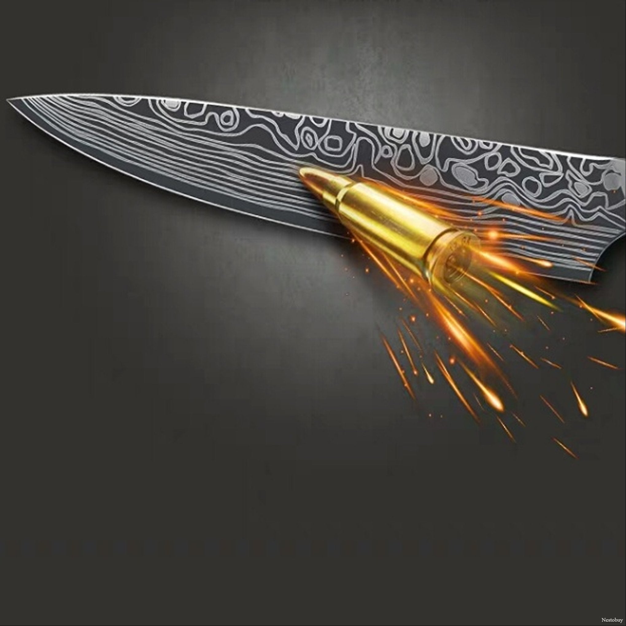 Professional meat knife – sharp kitchen cutting and butchering knife – Nestobuy.