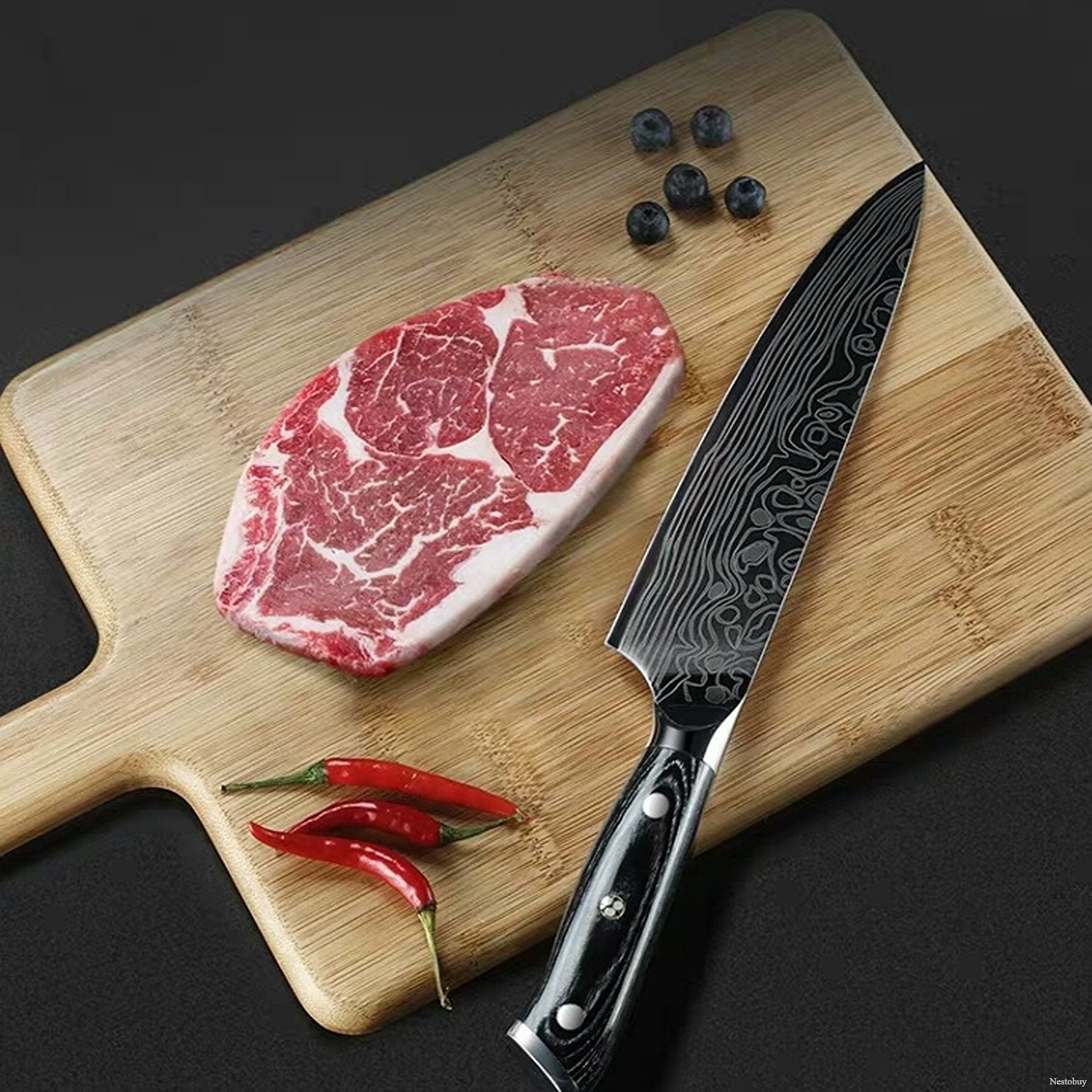 Professional meat knife – sharp kitchen cutting and butchering knife – Nestobuy.