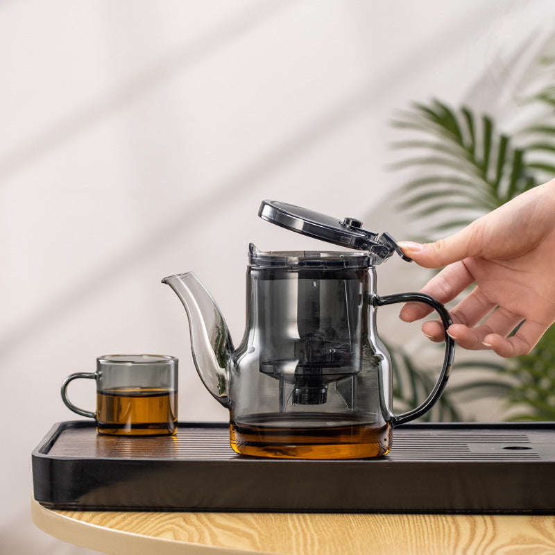 Teapot with built-in tea infuser and water separation filter – loose leaf tea brewer