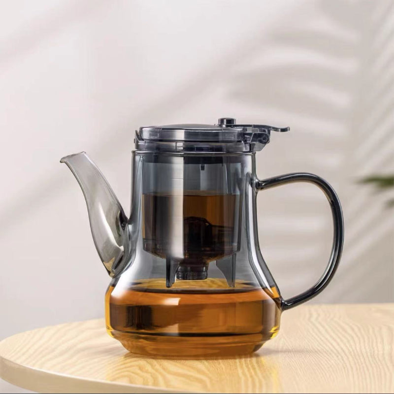 Teapot with built-in tea infuser and water separation filter – loose leaf tea brewer